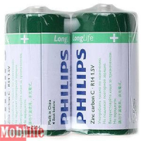 Батарейка Philips Longlife C R14-L2F коробка 2шт Цена 1шт.