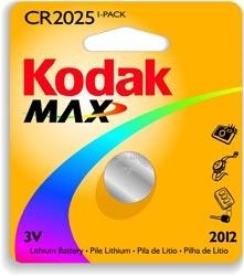 Батарейка Kodak CR2025 MAX Lithium - 200949