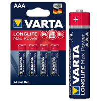 Батарейка Varta AAA LR03 4шт Longlife Max Power (04703101404) Цена за 1 елемент