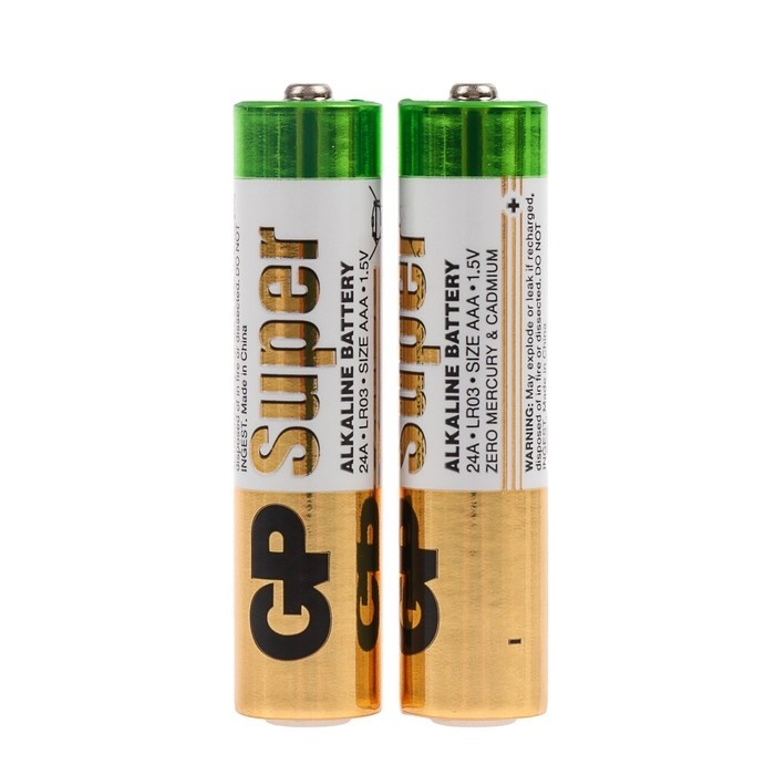 Батарейка GP AAA LR03 Super 24A-2S 2шт Цена за 1 елемент - 512380