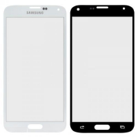 Стекло дисплея для ремонта Samsung G900F, G900H, G900T, Galaxy S5 Duos, Galaxy S5 белое