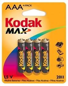 Батарейка Kodak AAA LR03 Max Mn2400 4шт Цена за 1 елемент - 200951