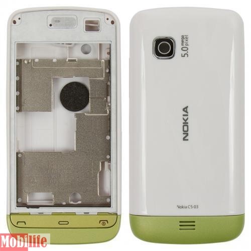 Корпус Nokia C5-03 Белый-Салатовый - 525574