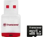 Transcend 16 Gb microSDHC (Class 6) + P3 Reader - 113661