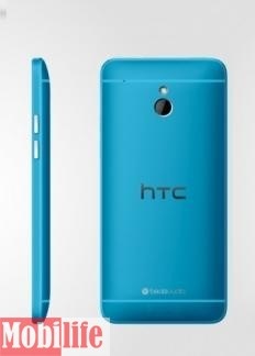 Задняя крышка HTC One M7 801e голубая - 541771