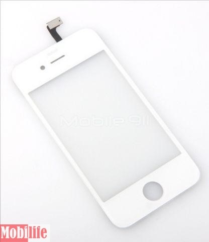 Сенсорное стекло (тачскрин) для Apple iPhone 4S Белый - 532253
