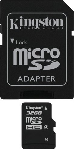 Kingston 32 GB microSDHC class 4 + SD Adapter SDC432GB - 115298