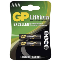 Батарейка GP AAA FR03 Lithium 2шт, Цена за 1 елемент