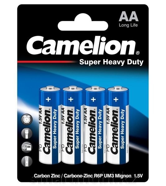 Батарейка Camelion AA R06 4шт Синий Цена упаковки. - 537839