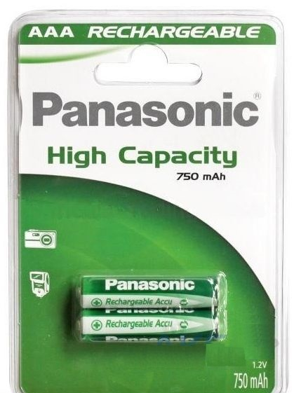 Аккумулятор Panasonic AAA R03 750mAh 2шт Цена за 1 елемент. - 511993