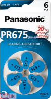 Батарейка для слуховых апаратов Panasonic zinc-air 675 (PR675, ZA675, p675, s675, DA675, 675DS, PR44, HA675, 675AU, AC675) Цена 1шт.
