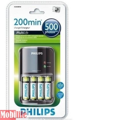 Philips MultiLife SCB1480NB заряд.устр.+4AA 2450 mAh - 509602