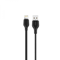 Дата-кабель USB XO NB103 2.1A Quick Charge Lightning 2m black
