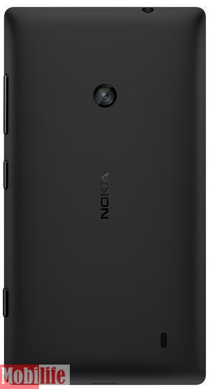 Задняя крышка Nokia 520 Lumia, 525 Lumia с боковыми кнопками черный оригинал - 538342