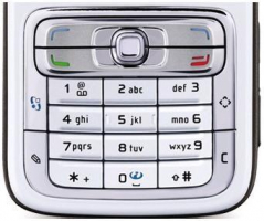 Клавиатура (кнопки) Nokia N73 silver