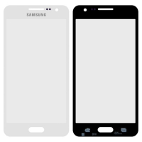 Стекло дисплея для ремонта Samsung A300F Galaxy A3, A300FU, A300H белый