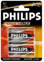 Батарейка Philips PowerLife C LR14-PB2C 2шт Цена 1шт.