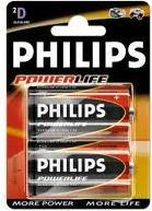 Батарейка Philips PowerLife D LR20-PB2C 2шт Цена 1шт.