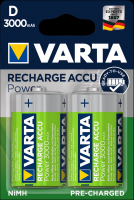 Аккумулятор Varta D HR20 3000mAh R2U NiMh 2шт POWER ACCU (56720101402) Цена 1шт