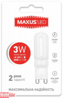Светодиодная лампа (Led) Maxus 1-LED-203 (G9 3W 3000K 220V)