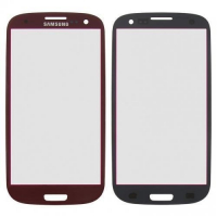 Скло дисплея для ремонту Samsung i9300 Galaxy S3, I9305 Galaxy S3 червоне