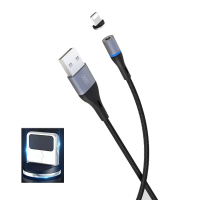 Дата-кабель USB XO NB125 Magnetic Lightning black