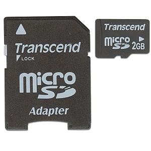 Карта памяти Transcend 2 Gb microSD + Adapter - 112990