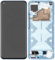 Дисплей Xiaomi Mi11 с сенсором и рамкой, синий, оригинал
