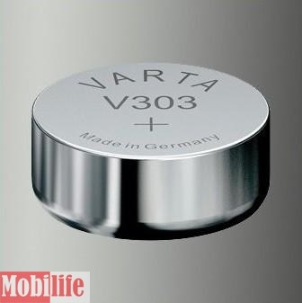 Батарейка часовая (кнопочная) Varta 303, V303, SR44, SR44SW, SR1154SW (0303101111) - 539907