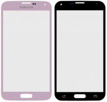 Стекло дисплея для ремонта Samsung G900F, G900H, G900T, Galaxy S5 Duos, Galaxy S5 розовое
