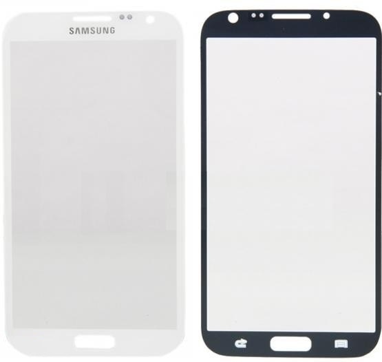 Стекло дисплея для ремонта Samsung N7100 Galaxy Note 2 белое - 537358