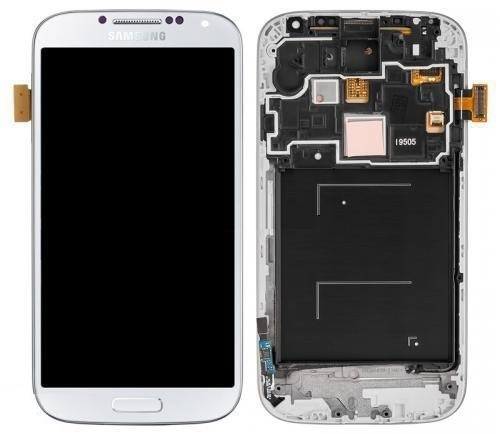Дисплей для Samsung i9505 Galaxy S4 с сенсором и рамкой белый (Оригинал) - 541994