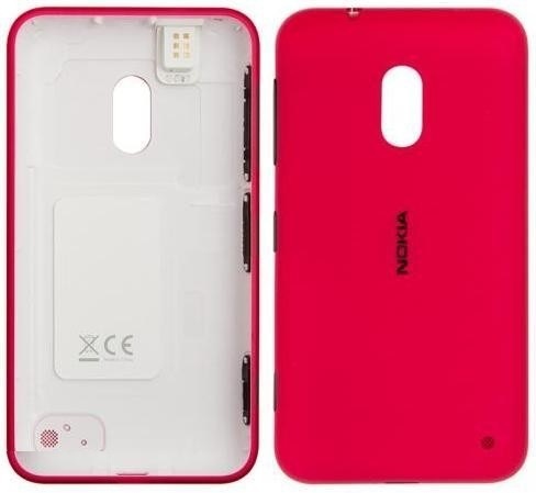 Задняя крышка Nokia 620 Lumia с боковыми кнопками розовый - 534159