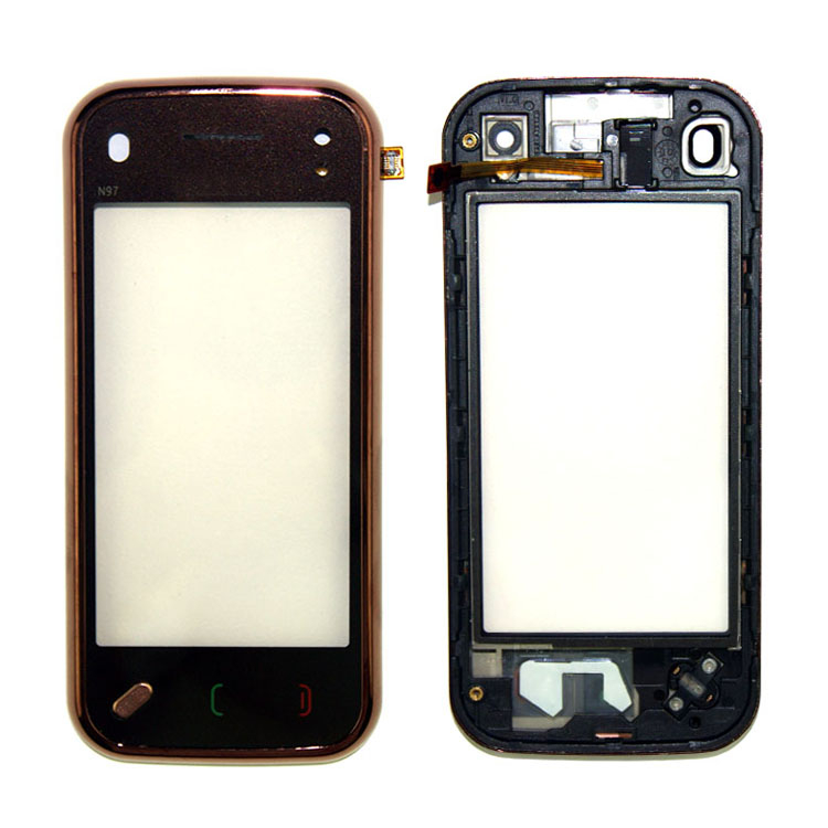 Тачскрин Nokia N97 mini с передней панелью коричневый
