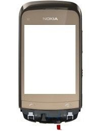 Тачскрин Nokia C2-02, C2-03, C2-06, C2-07, C2-08 с рамкой Gold Оригинал