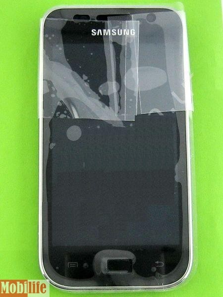 Дисплей (экран) для Samsung i9003 Galaxy SL с сенсором с рамкой серебристый Original - 537666