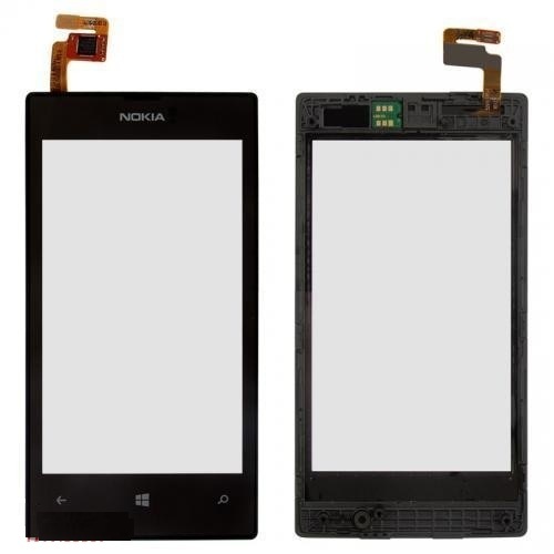 Тачскрин Nokia Lumia 520, 525 RM-914 черный с рамкой оригинал
