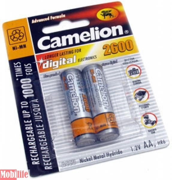 Аккумулятор Camelion AA R06 2шт 2600 mAh Ni-MH Цена упаковки. - 525409