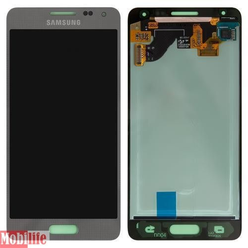 Дисплей для Samsung G850F Galaxy Alpha с сенсором Chrome Silver original - 543001
