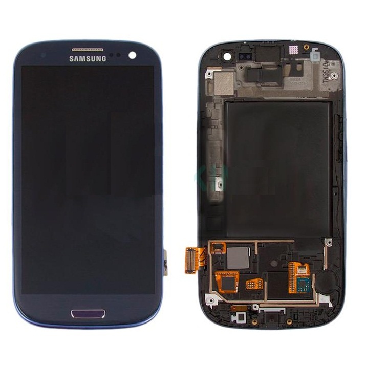 Дисплей для Samsung i9300 Galaxy S3 с сенсором и рамкой Синий (TFT) - 533779