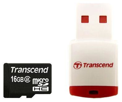 Transcend 8 Gb microSDHC (class 2) + USB Reader - 113997