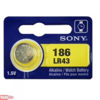 Батарейка Sony AG12, LR43, 186, SR43, SR43W, 386 10шт Цена за 1 елемент