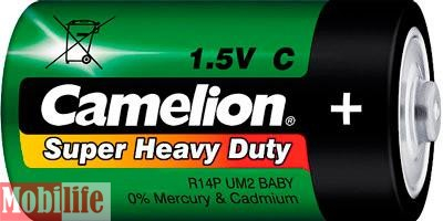 Батарейка Camelion C R14 2шт Green Цена упаковки.