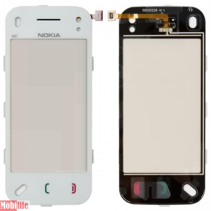 Сенсорное стекло (тачскрин) для мобильного телефона Nokia N97 white OR