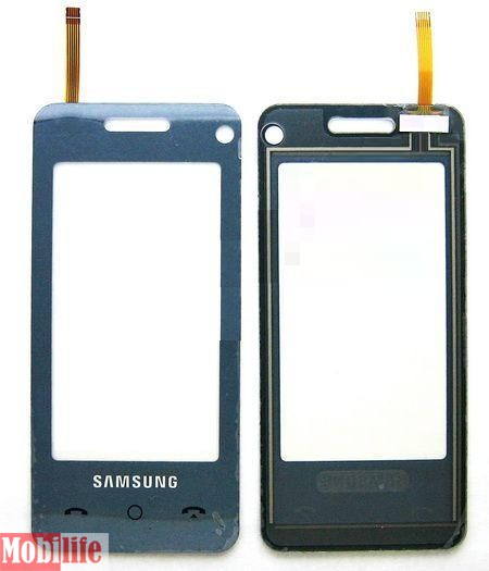 Сенсорное стекло (тачскрин) для Samsung F490 тёмно-синий
