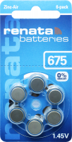 Батарейка для слуховых апаратов Renata zinc-air 675 (ZA675, p675, s675, DA675, 675DS, PR44, HA675, 675AU, AC675, A675) 660mAh Цена за 1 елемент.