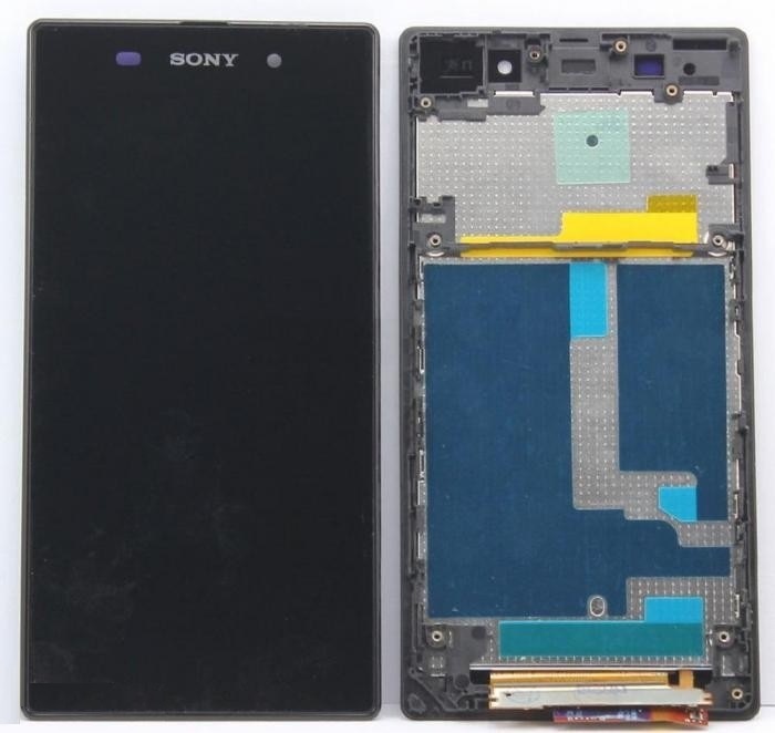 Дисплей для Sony Xperia Z1 C6902 L39h, C6903, C6906, C6943 с сенсором и рамкой черный (Оригинал) - 541912