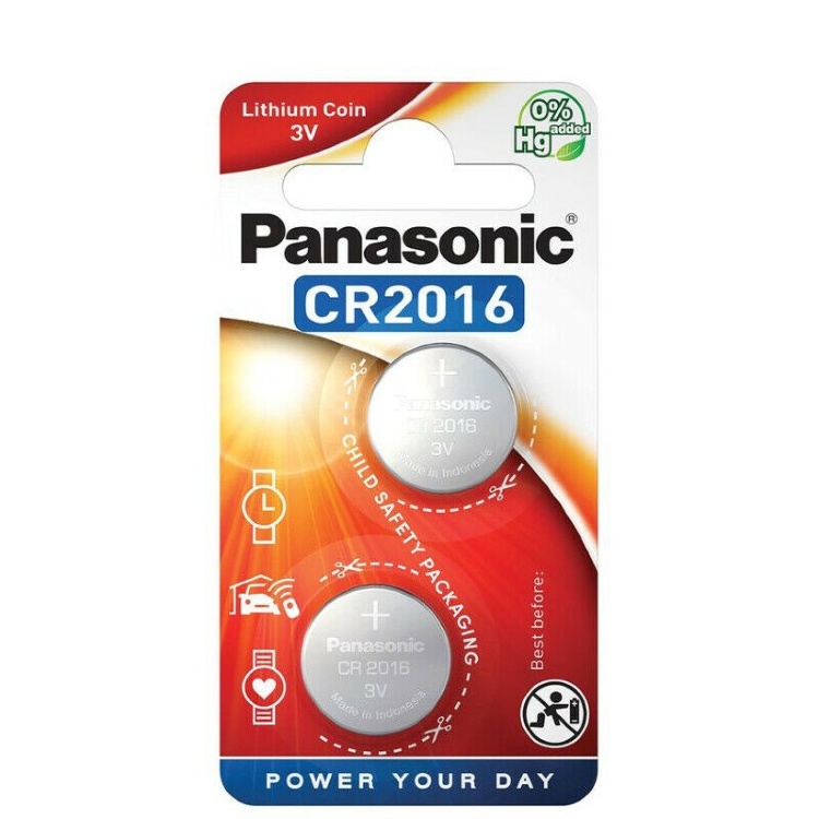 Батарейка Panasonic CR2016 2шт CR-2016EL2B Цена упаковки. - 530596