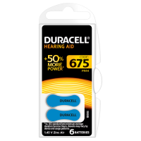 Батарейка для слуховых апаратов Duracell zinc-air 675 (ZA675, p675, s675, 675HPX, DA675, 675DS, PR675H, HA675, 675AU) Цена 1шт.