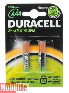 Аккумулятор Duracell HR03 (AAA) 750 mAh 2шт Цена упаковки. - 525420